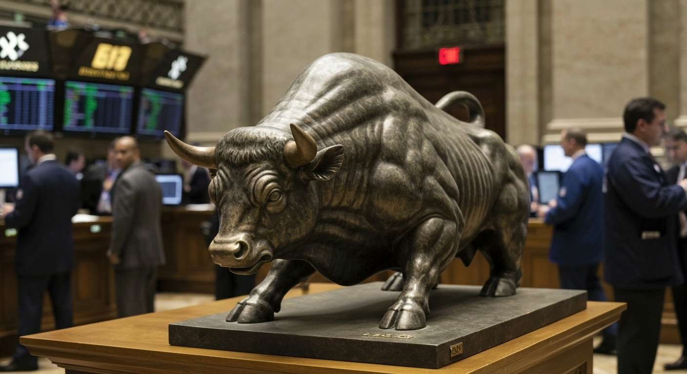 Bull and bear statues in exchange