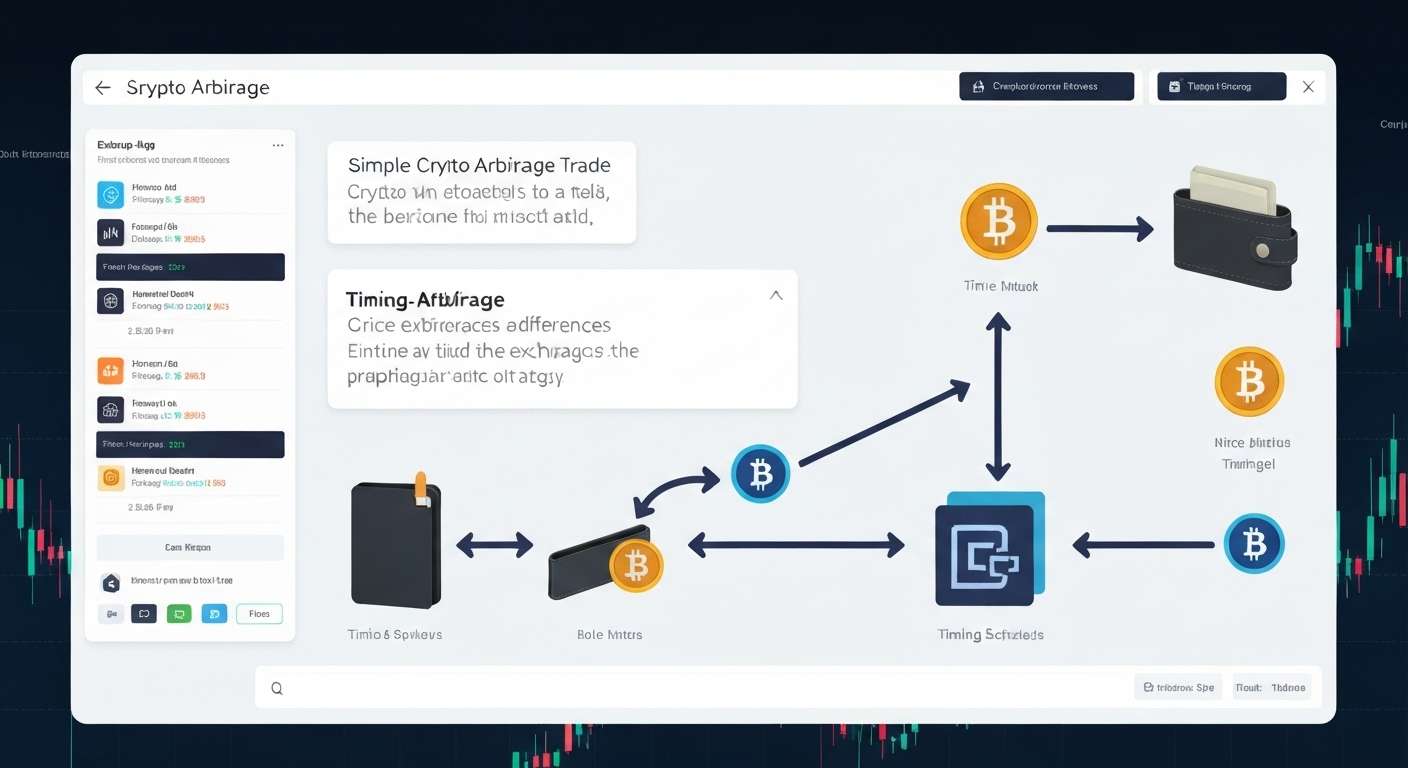 Crypto arbitrage trade infographic