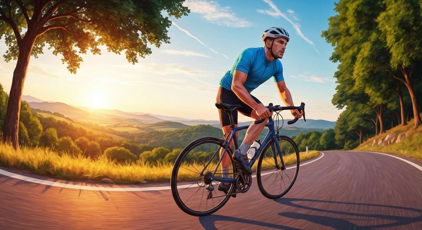 Cyclist on keto outdoors