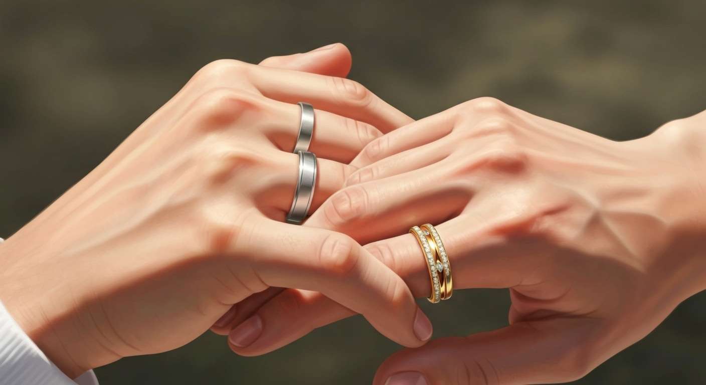 Hands with wedding rings