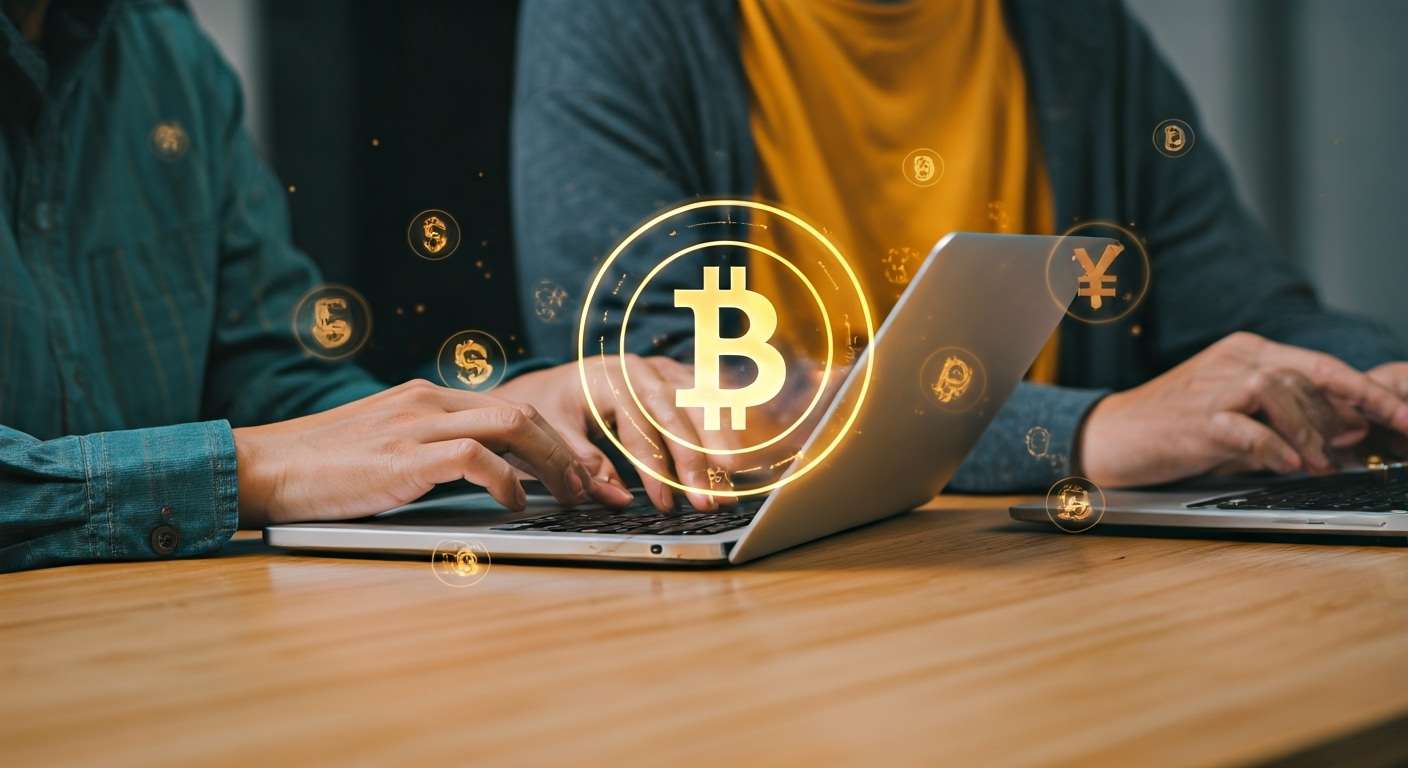 People learning crypto online