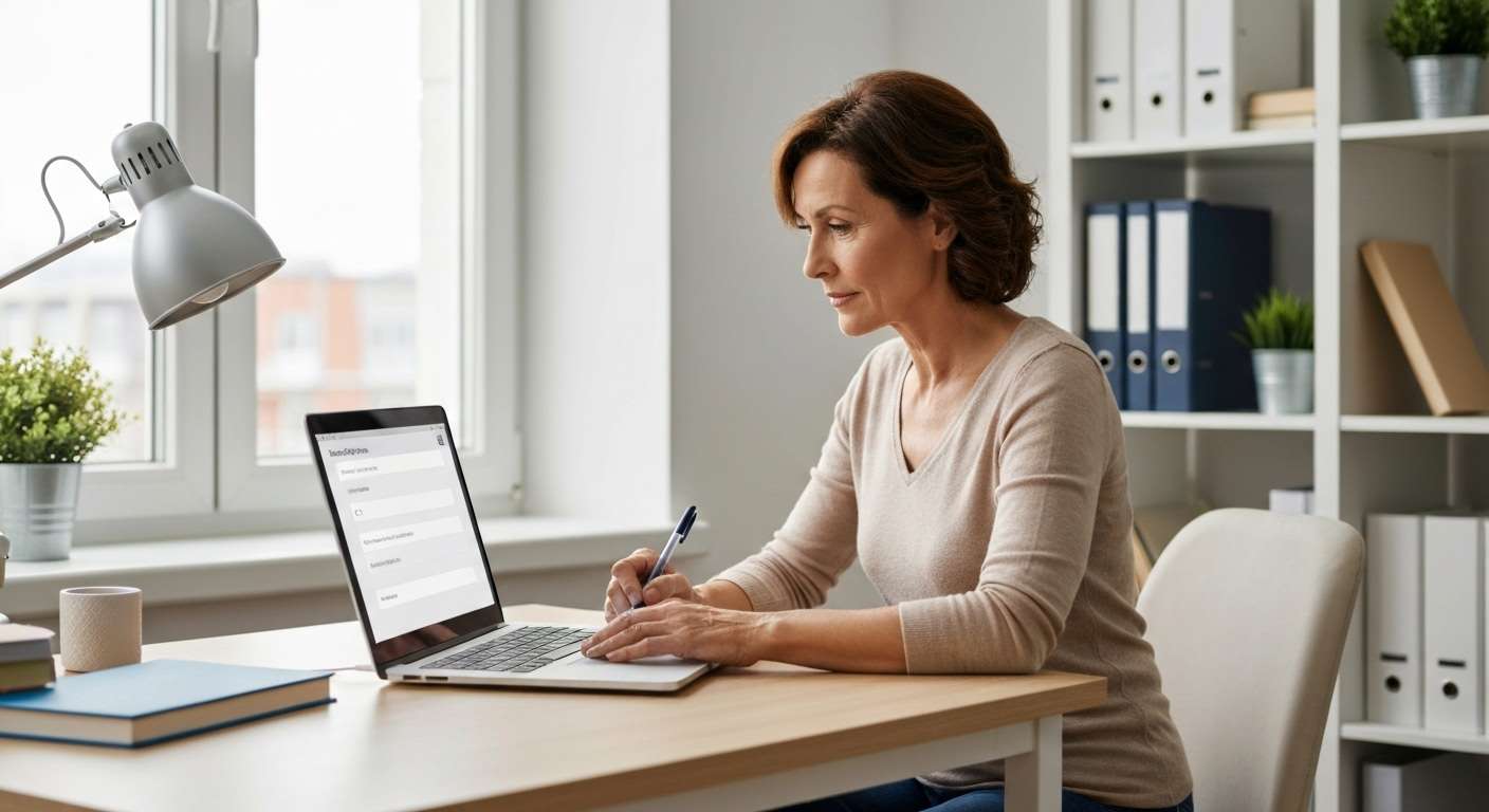 Person testing products at home
