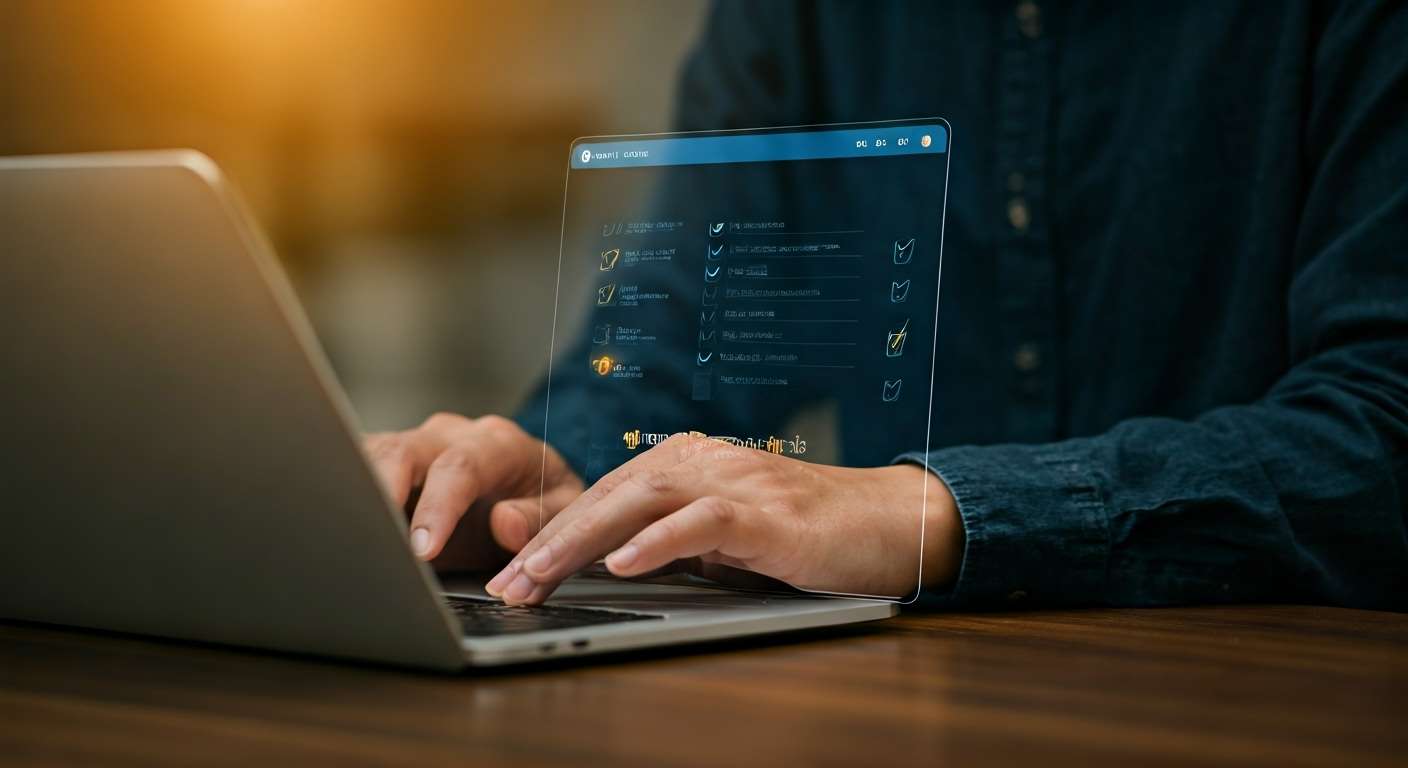 Person using laptop airdrop checklist