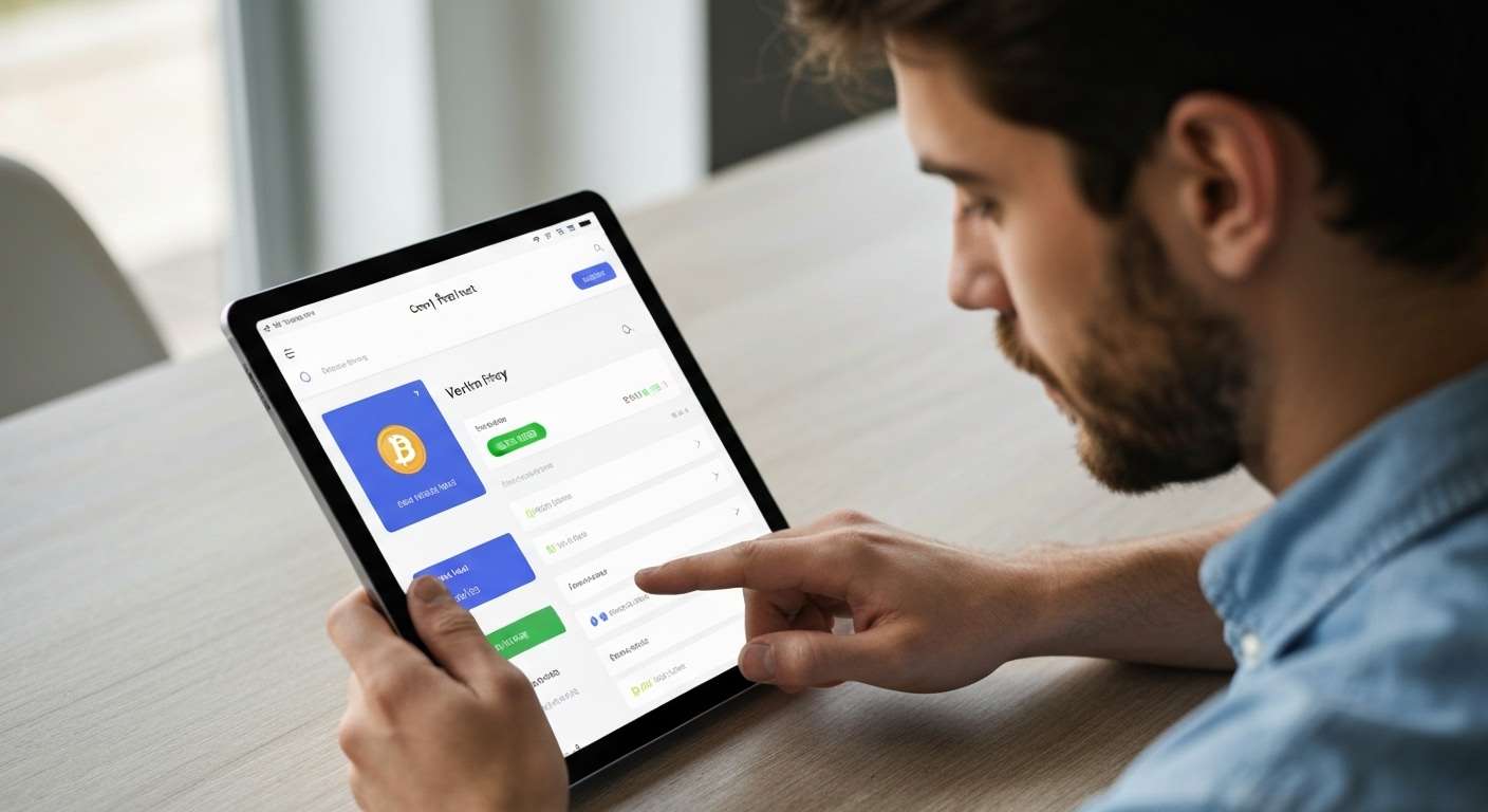 Placing first crypto trade on tablet
