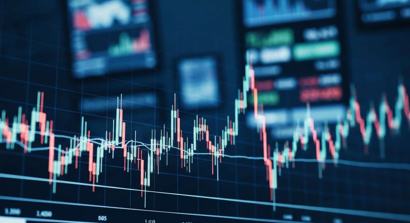 Volatile cryptocurrency price chart